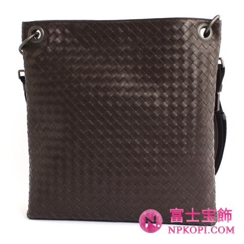 Bottega Veneta/ボッテガ・ヴェネタ  カーフレザー ショルダーバッグ ダークブラウン＆ブラック 161623V465C2078